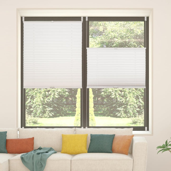 Plissee Klemmfix ohne Bohren, Weiss 95 x 120 cm (BxH), Faltrollo Plisseerollo mit Klemmträger, Jalou