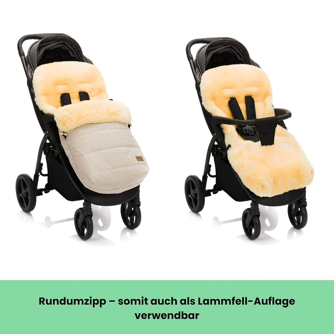 Fillikid Winterfusssack Bernia Lammfell Exklusiv Kinderwagen, Buggy | Winterfusssack wind- & wassera