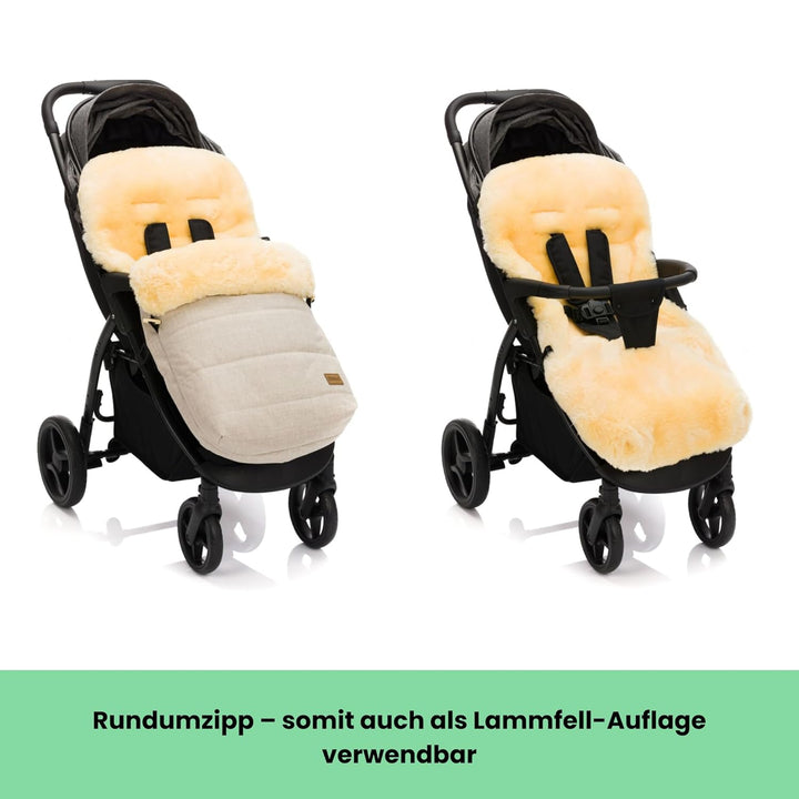 Fillikid Winterfusssack Bernia Lammfell Exklusiv Kinderwagen, Buggy | Winterfusssack wind- & wassera