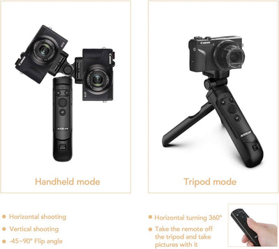AODELAN Kamera Handgriff, Mini Griffstativ mit Fernauslöser für Canon EOS R RP R5 R6 90D M50 SL2 Pow