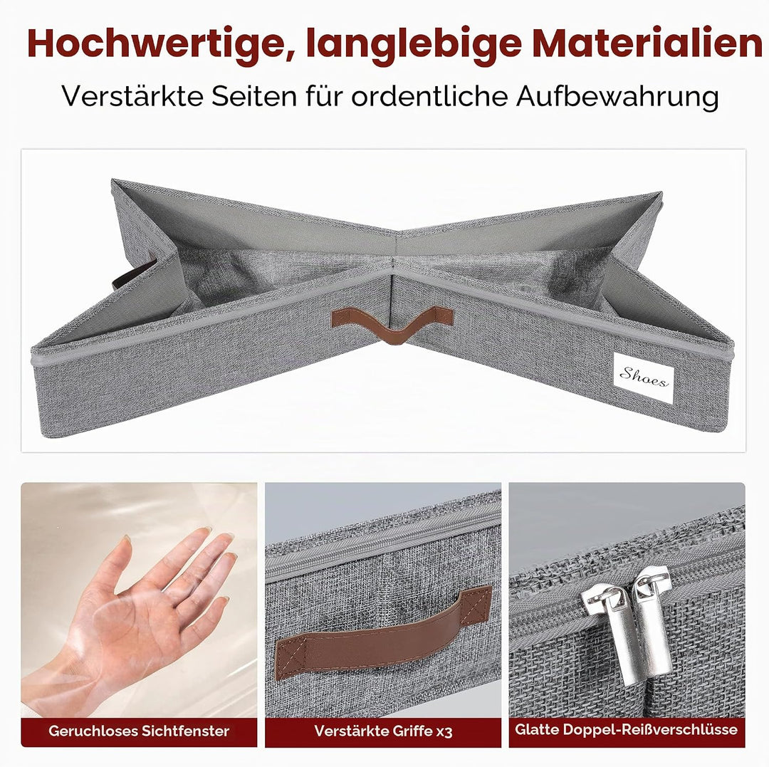 KitHreo Unterbettkommode mit Rollen, 2 Stück Unterbett-Aufbewahrungsbehälter, rollender Unterbett-Or