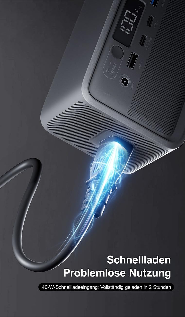 revolt Solar Akku Powerbank: Fensterbank-Solarkraftwerk: Powerstation + 60-W-Modul, 89,6 Wh, 100 W (