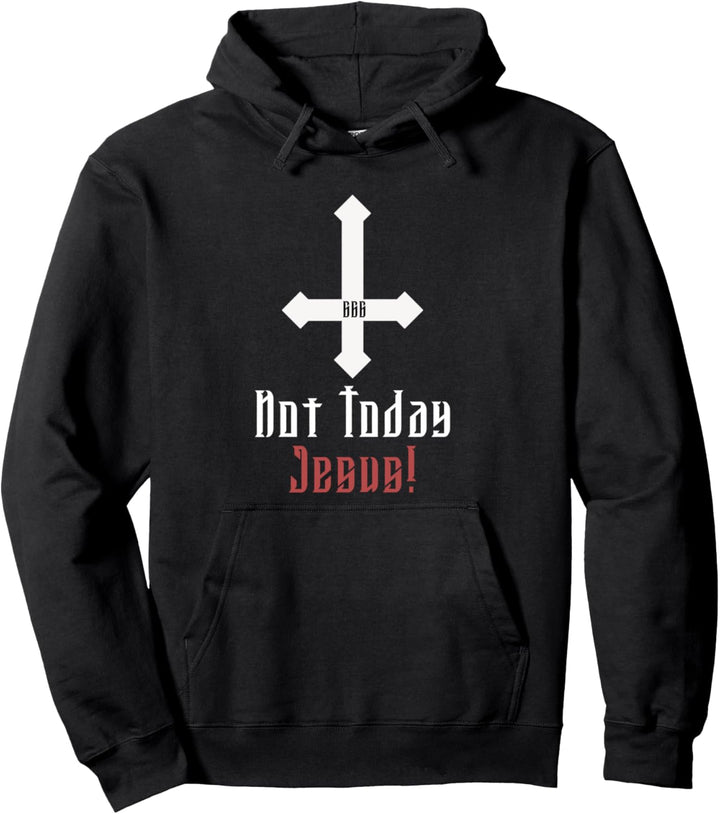 Satan 666, Satanist, Teufel, Gothic, Okkult, Petruskreuz Pullover Hoodie