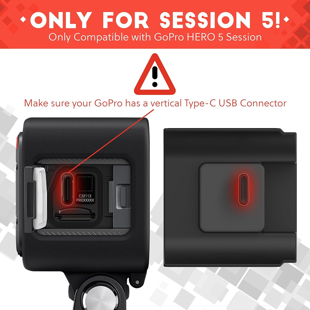 SABRENT Camcorder-Akkus - EcstaPro erweiterte Batterie für GoPro HERO5 Session (GP-KT5S) Battery Ext