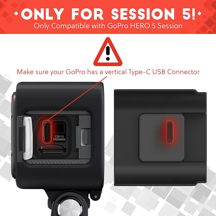 SABRENT Camcorder-Akkus - EcstaPro erweiterte Batterie für GoPro HERO5 Session (GP-KT5S) Battery Ext