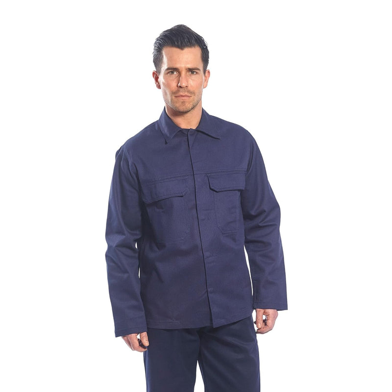 Portwest BIZ2 Herren Flammenresistente Bizweld FR Arbeitsjacke Marine, XXXL 3XL marine, 3XL marine