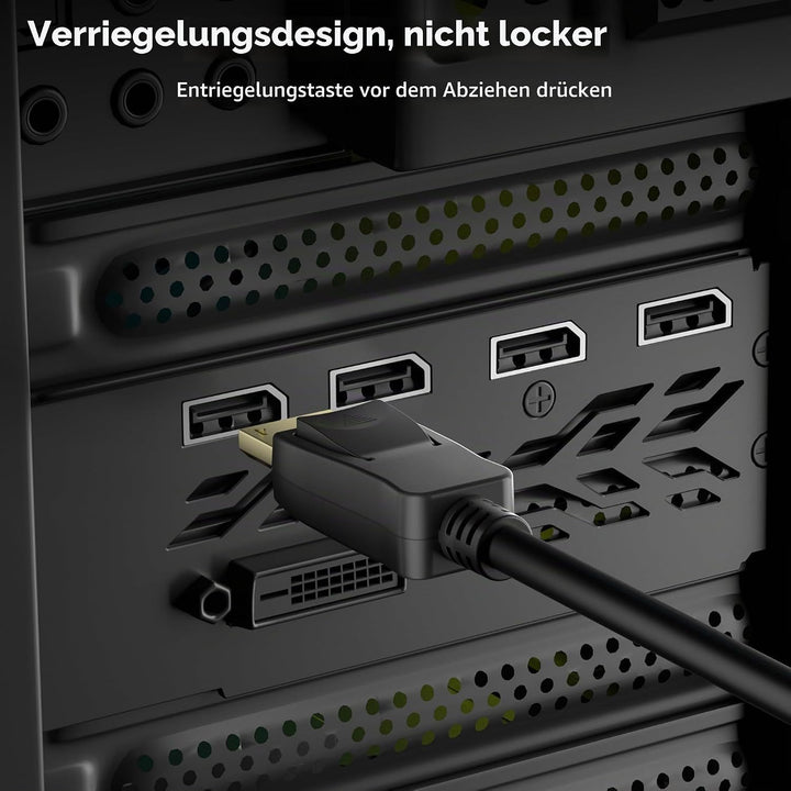 BENFEI [VESA zertifiziert] DisplayPort DP 1.2 Kabel 3M 4K, 2 Stück DisplayPort auf DisplayPort Kabel