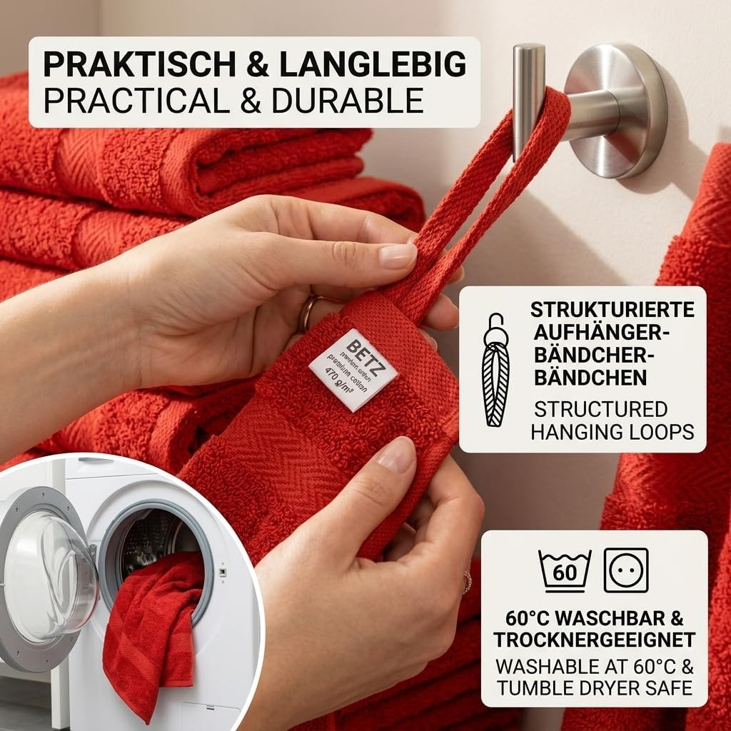 Betz Premium 10er Frottier Handtuch-Set - 2X Liegetücher - 4X Handtücher - 2X Gästetücher - 2X Wasch