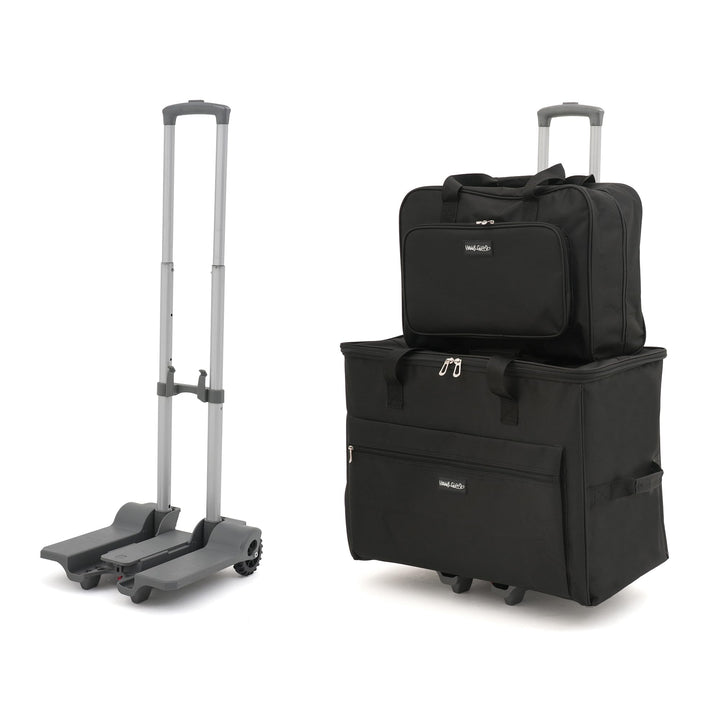 Hobby Gift MRSTLBLK Nähmaschinen-Aufbewahrungs-Trolley-Tasche, Stoff, Schwarz, 35 x 61 x 45cm 35 x 6