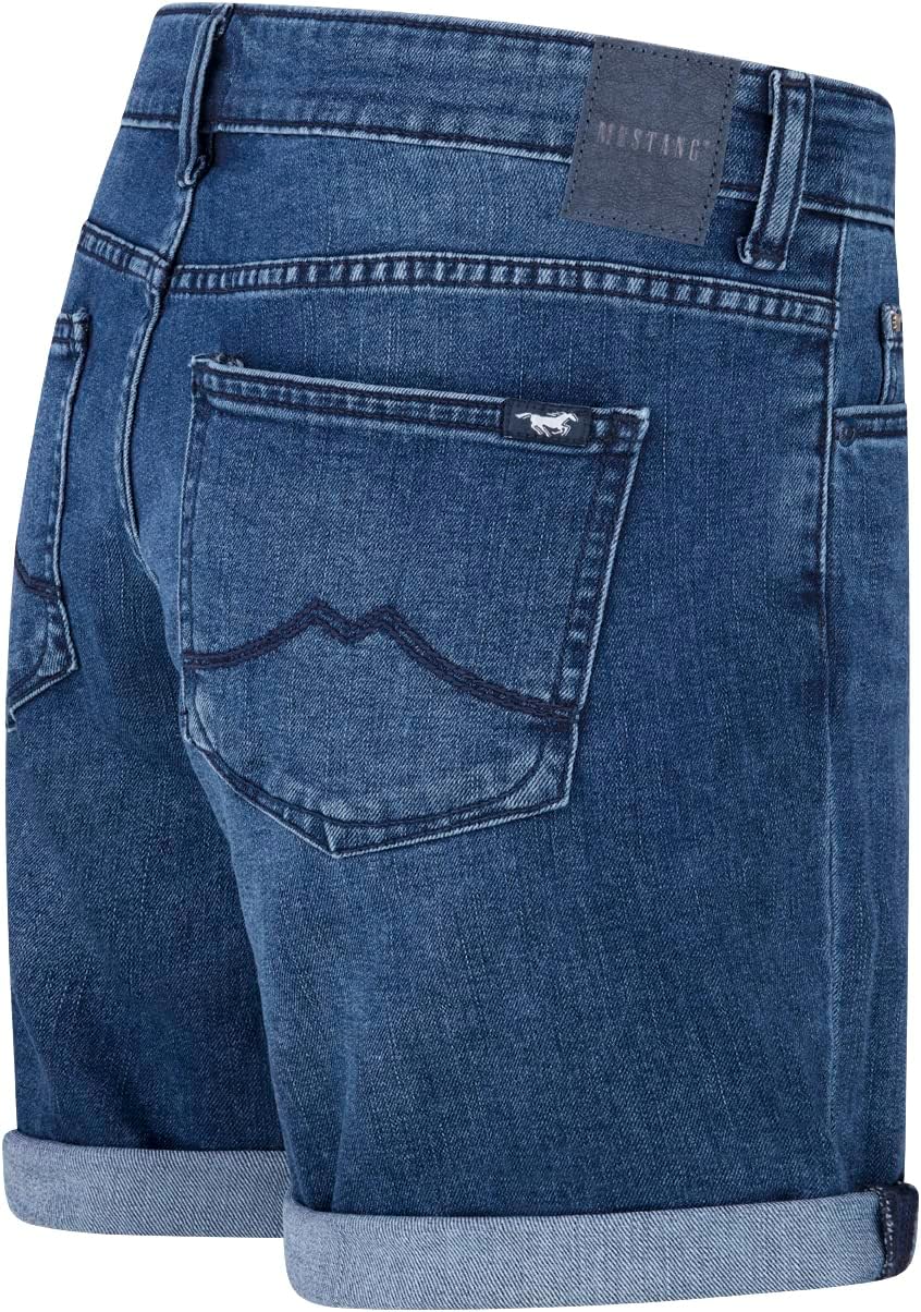 MUSTANG Damen Shorts Bermuda Kurze Jeans Hose Regular Jeansshorts Hotpants Basic Denim Stretch Baumw