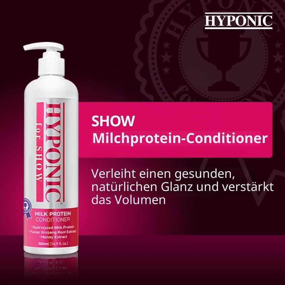 HYPONIC Show Milk Protein Conditioner - Professionelles Show Dog Shampoo für Hochleistung 500 ml