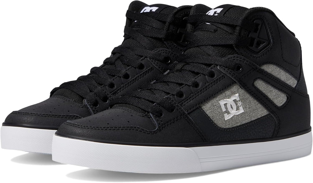 DC Pure Slim, Herren Sportschuhe - Skateboarding 42.5 EU Schwarz Weiss Rüstung, 42.5 EU Schwarz Weis