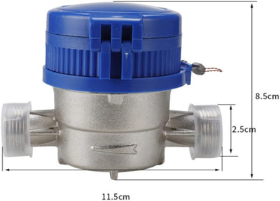 Wasserzähler 1/2 Zoll Wasseruhr Geeicht Gartenwasserzähler 11,5 x 7,5 x 8,5cm Kaltwasserzähler 0 ℃ ~