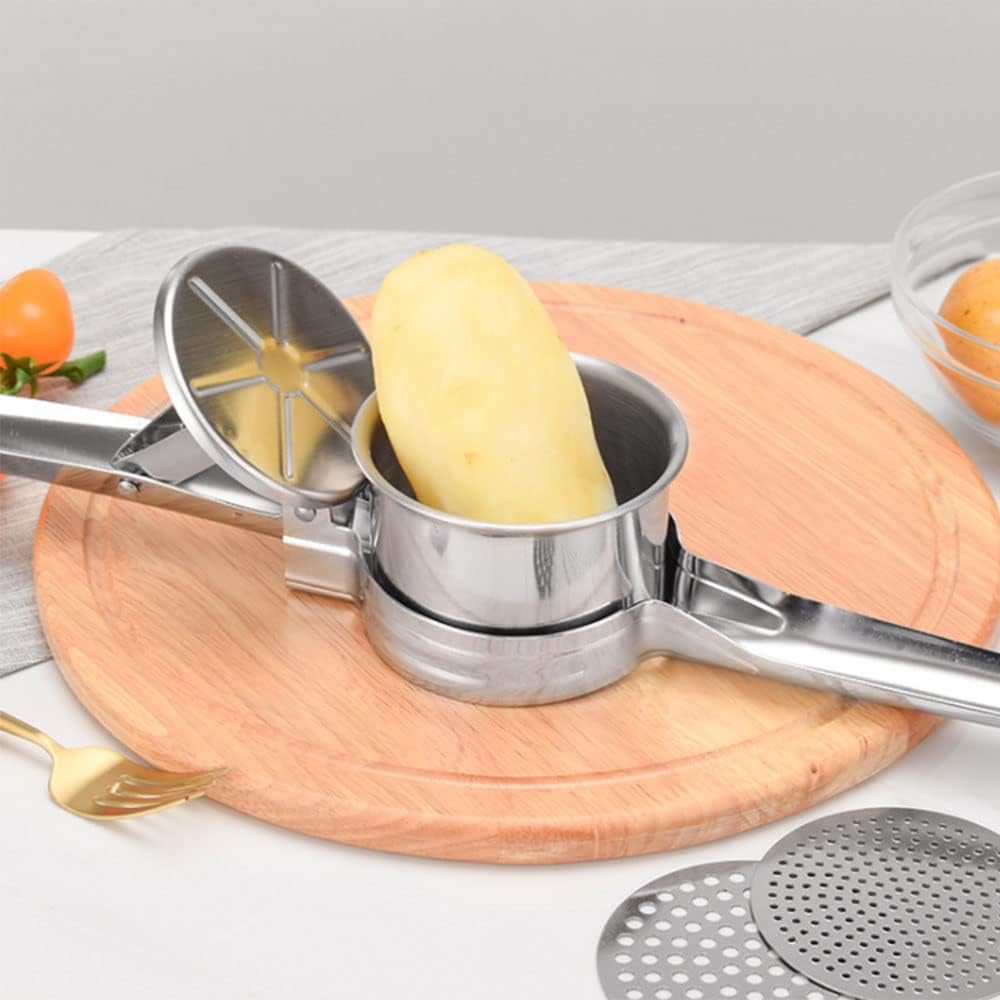 Kartoffelpresse, Lebensmittelpresse Edelstahl Kartoffelpresse Kartoffelstampfer Multifunktions-Küche