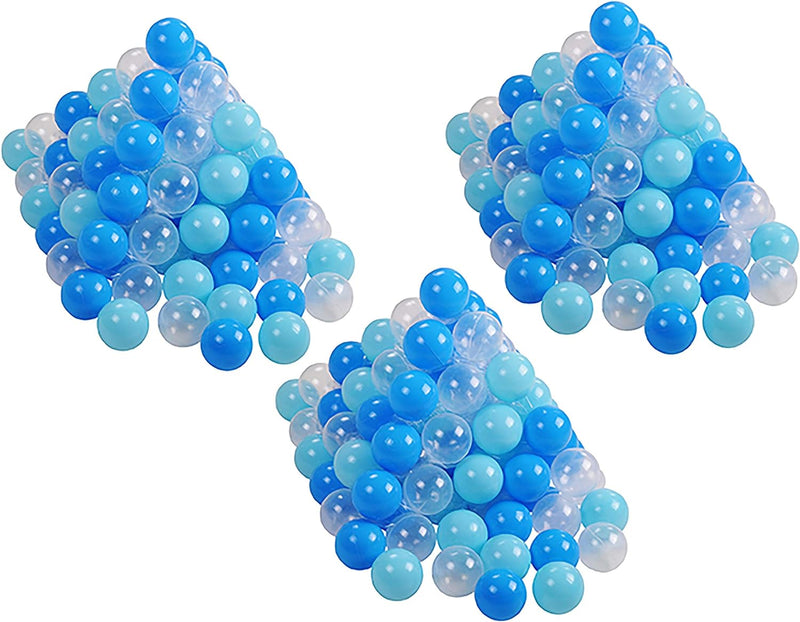 KNORRTOYS.COM 56773 ca. Ø6 cm-300 Balls/Soft Blue/transparent Bälleset, bunt, 6 cm