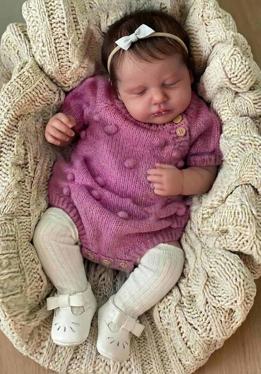 Zero pam Reborn Baby Vollsilikon Lebensecht, Silikon Baby Mädchen-48CM Lebensechte Babypuppen Wie Ec