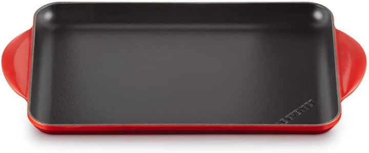 Le Creuset Gusseisen-Grillplatte, Rechteckig, 33 x 22 cm, Für alle Herdarten inkl. Induktion geeigne