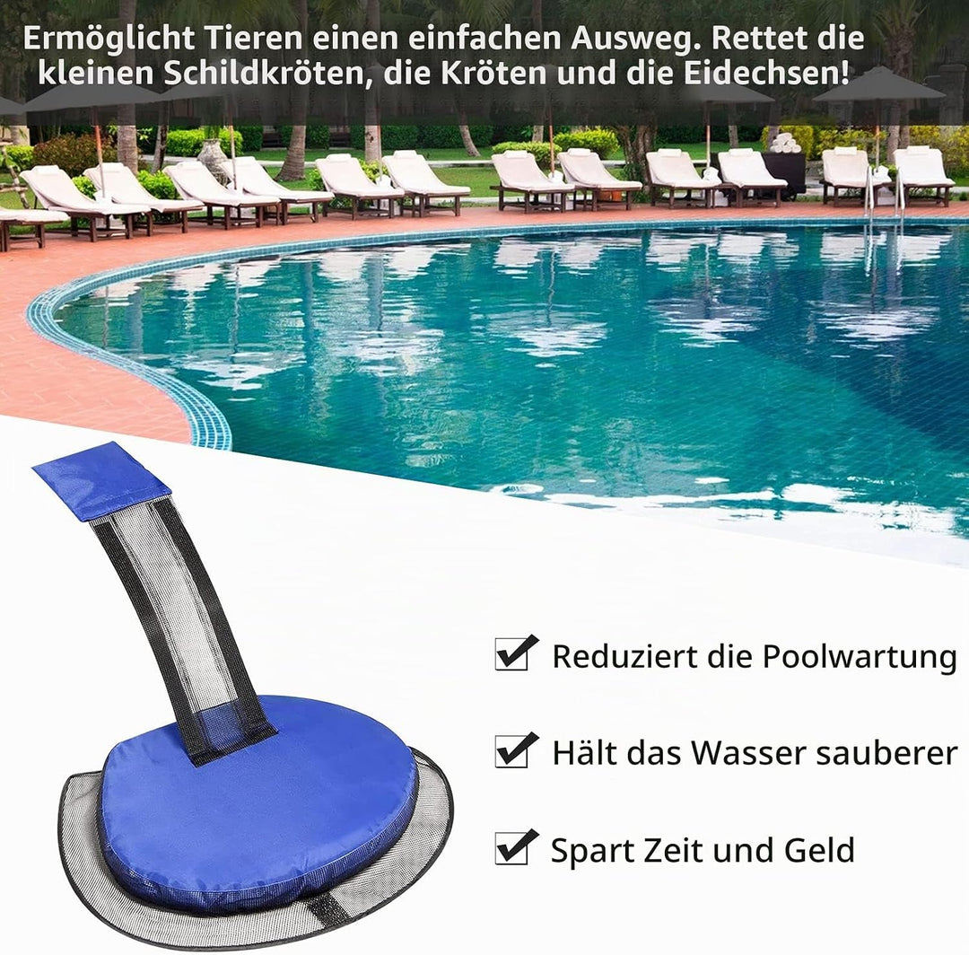 ConBlom 2 Stück Tierrettende Fluchtrampe für Pool, schwimmende Rampe Rettungen, Schwimmbadzubehör, P