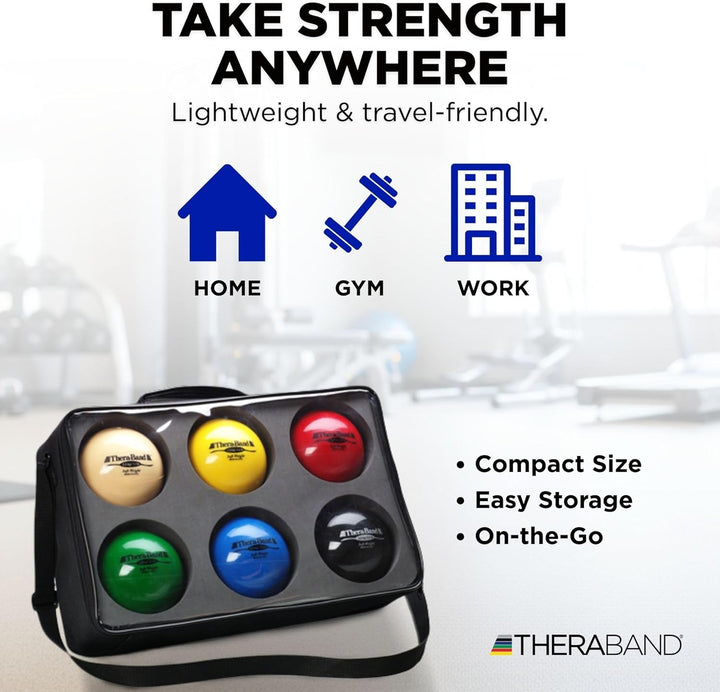 Theraband Gewichtsball für Krafttraining, Reha-Übungen, Pilates, Yoga, Muskeltraining, Workouts, Hei