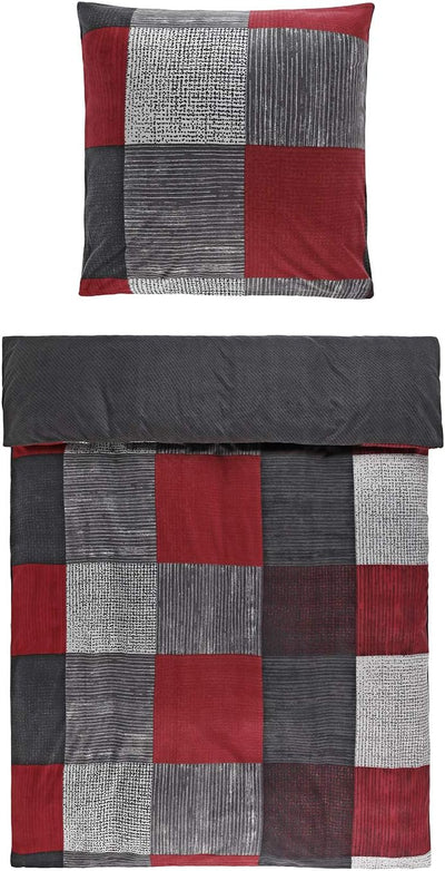 Niceprice Winter Bettwäsche Flausch Fleece Liam Wende in 3 Grössen, 155x220 + 80x80 2tlg. 155 x 220