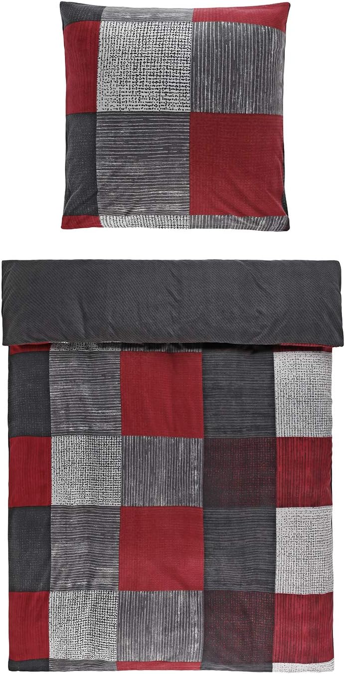 Niceprice Winter Bettwäsche Flausch Fleece Liam Wende in 3 Grössen, 155x220 + 80x80 2tlg. 155 x 220