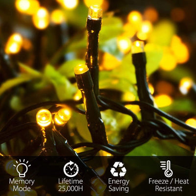 GlobaLink LED Lichterkette Batterie, 300Leds 40M Warmweiss Weihnachtsbeleuchtung Aussen- mit 8 Modi