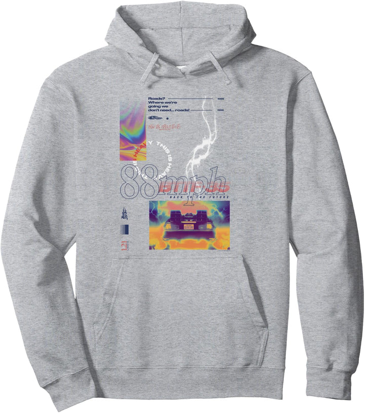Back To The Future 35th Anniversary 88mph Poster Pullover Hoodie