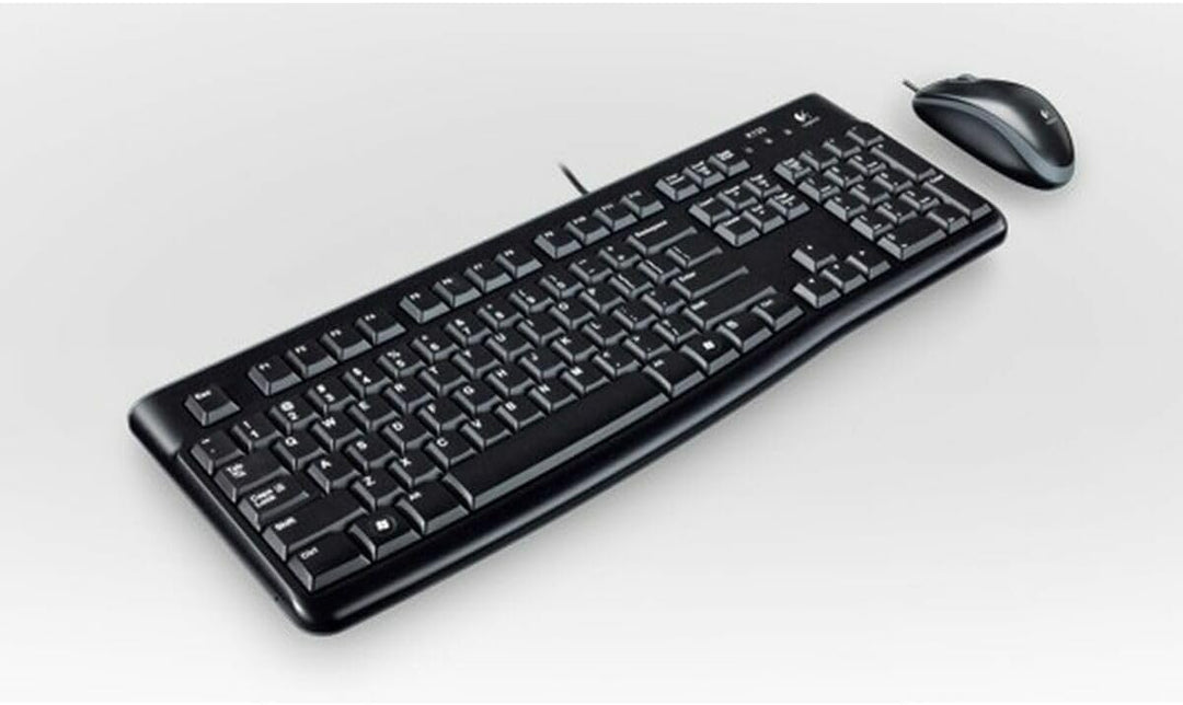 Logitech MK120 Kabelgebundenes Set mit Tastatur und Maus für Windows, Italienisches QWERTY-Layout -