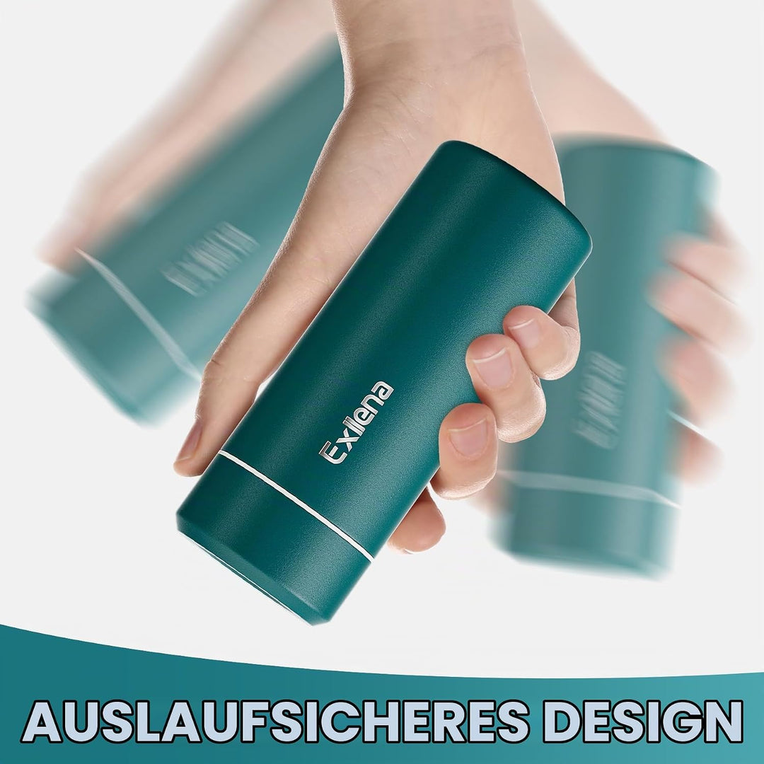 【Upgrade-Version】Exllena Mini Thermosflasche 250ml mit Edelstahl-Deckel, Trinkflasche Klein Doppelwa