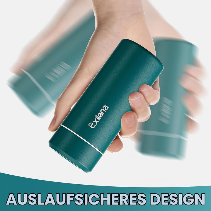 【Upgrade-Version】Exllena Mini Thermosflasche 250ml mit Edelstahl-Deckel, Trinkflasche Klein Doppelwa