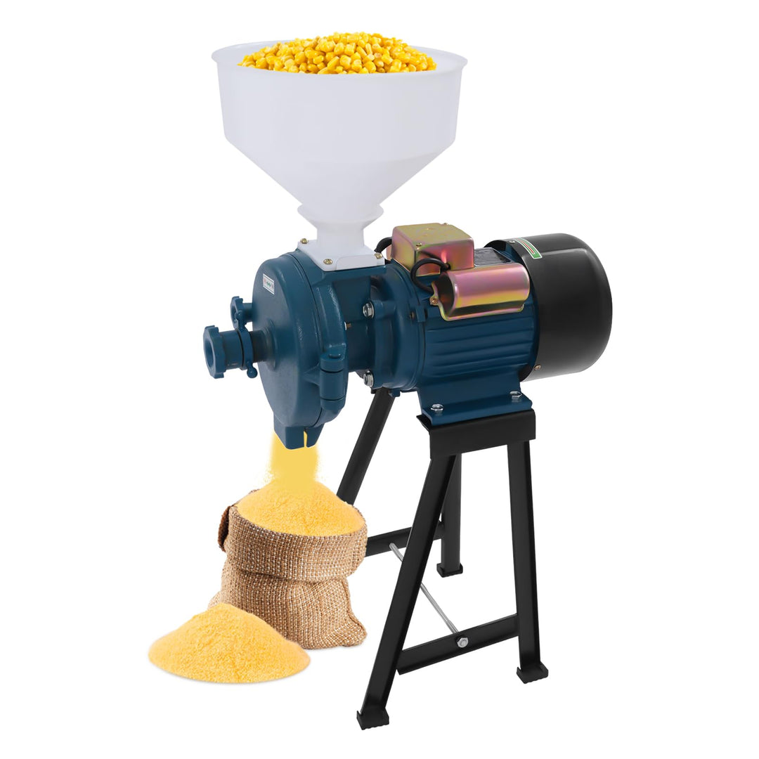 2200W Elektrische Getreidemühle mit Trichter, Kornmühle Mühle für Mais Reis Weizen Kaffeebohnen, Mah
