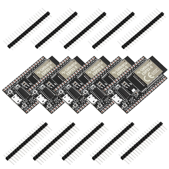 AZDelivery 5 x ESP32S Dev Kit C V4 NodeMCU WLAN/WiFi Development Board unverlötet kompatibel mit Ard
