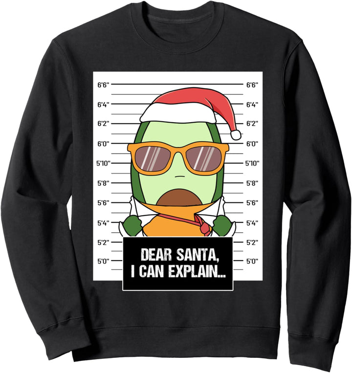 Dear Santa I Can Explain Avocado Verbrecher Weihnachten Sweatshirt