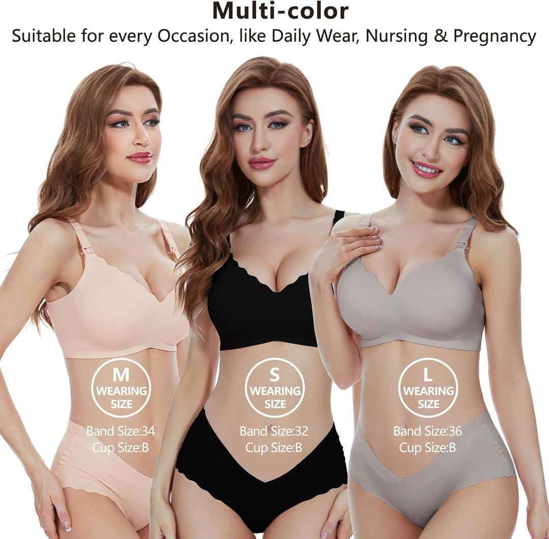 Dresime Schwangerschafts Still BH Nahtloser Still-BH Ohne Bügel Mutterschaft BH mit zusätzlichen BH-