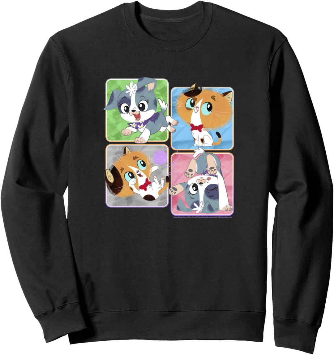 Dreamworks Rhyme Time Town Character Panels Portraits Sweatshirt