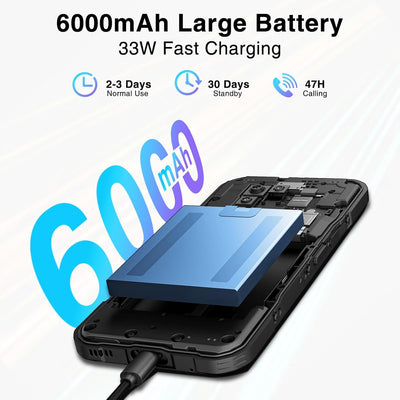 DOOGEE V20S 5G Outdoor Handy Ohne Vertrag, 32GB+256GB(TF 2TB), 6.43'' 2K+1.58" AMOLED Rear Display,A
