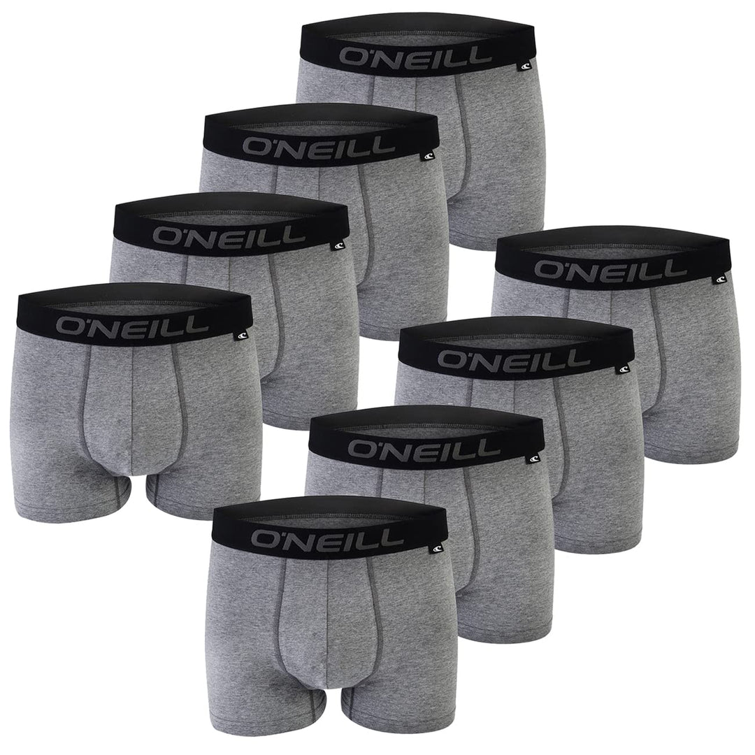 O'Neill Herren Boxershort Uni Sport Boxer S M L XL XXL 95% Baumwolle Unterhose - 8er Pack L Antracit