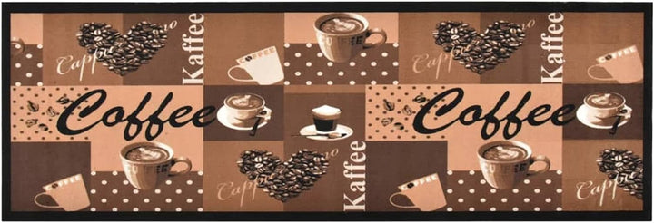 Tidyard Küchenteppich Waschbar rutschfest Küchenläufer Teppichläufer Läufer Cafe Coffee Flurteppich