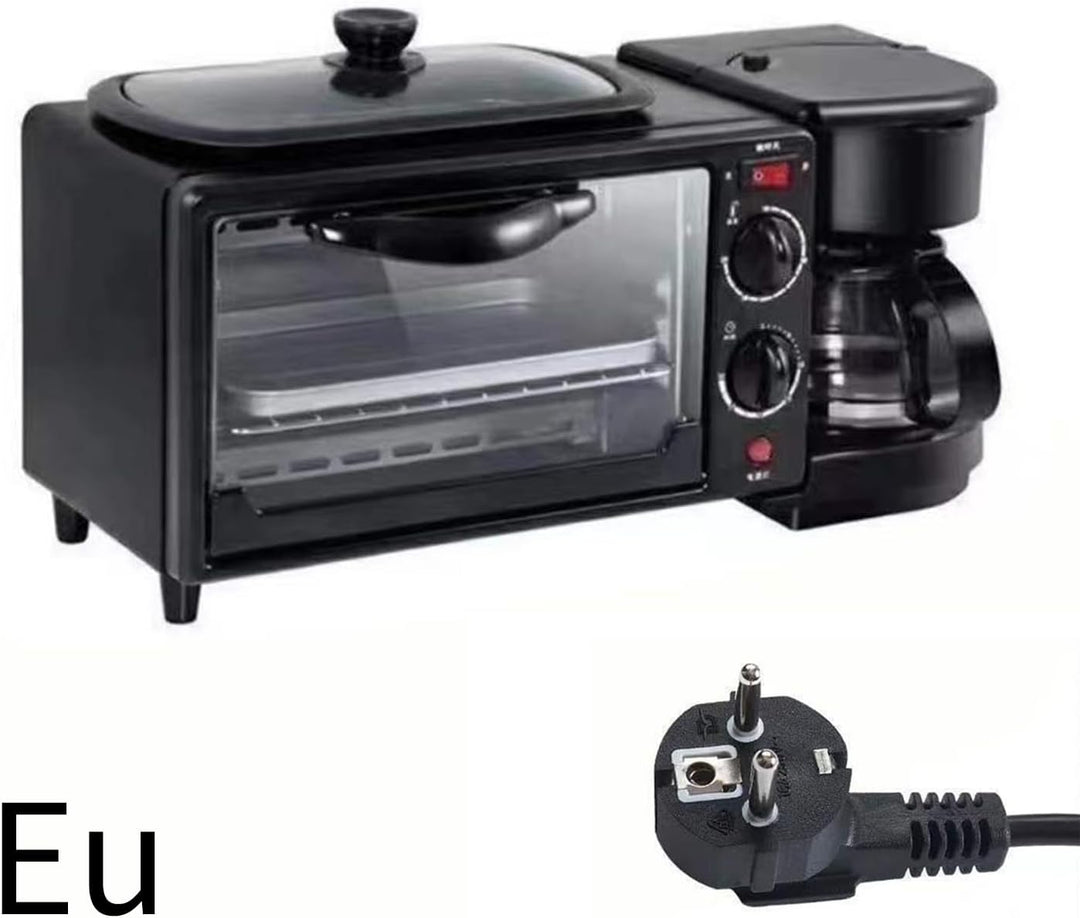 3 in 1 Multifunktions-Frühstückszubereiter, Mini Backofen und Antihaft-Bratpfanne, 9 L Mini Ofen, 30