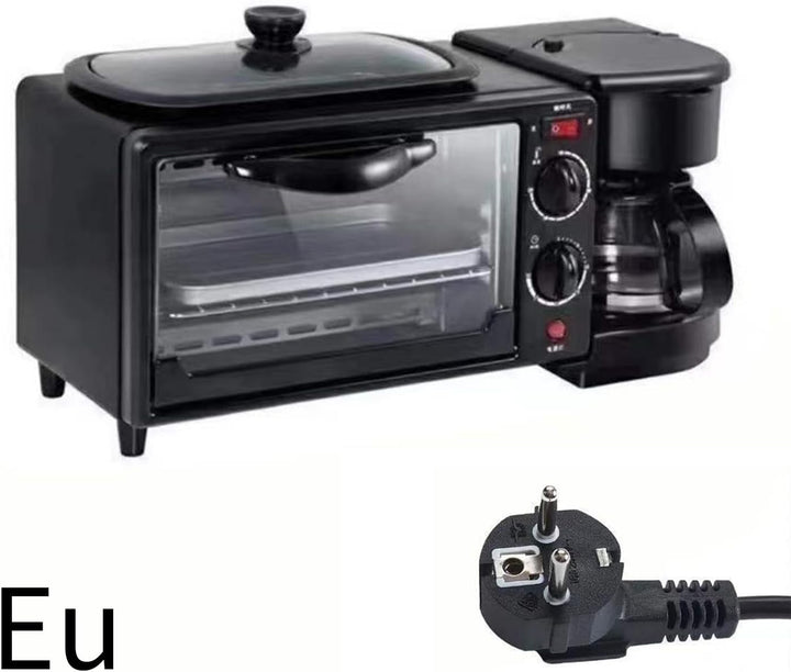 3 in 1 Multifunktions-Frühstückszubereiter, Mini Backofen und Antihaft-Bratpfanne, 9 L Mini Ofen, 30