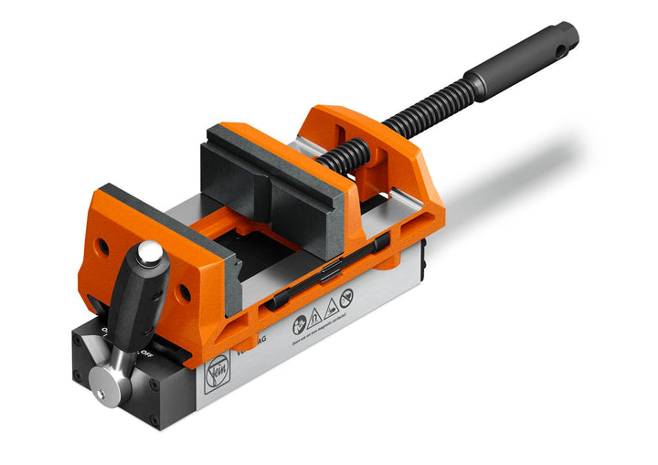 Fein Magnetschraubstock mit Backenbreite von 100 mm (VersaMAG Schraubstock Set, Permanentmagnet mit