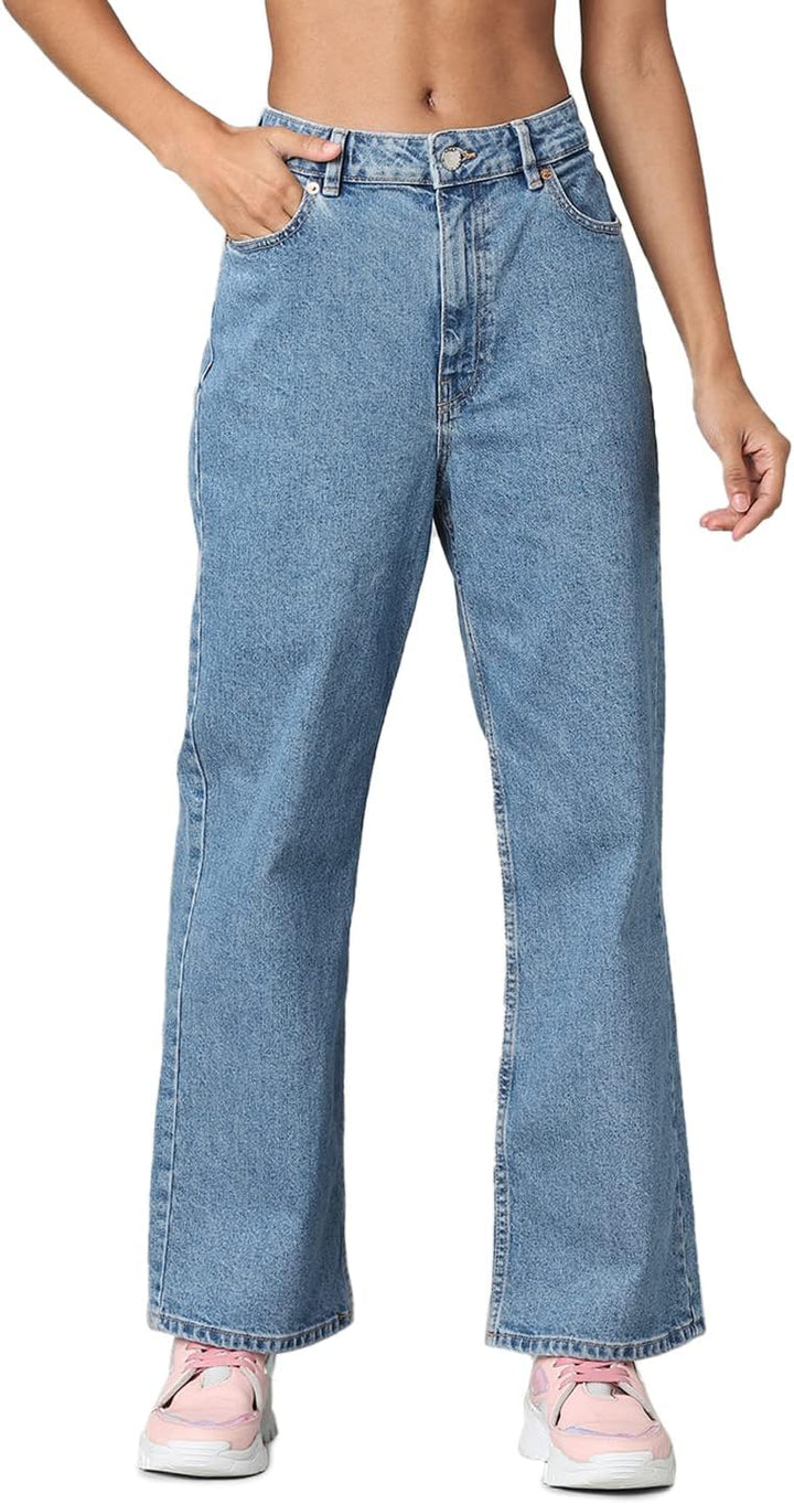 ONLY Damen Jeans 15235595 26W / 32L Medium Blue Denim, 26W / 32L Medium Blue Denim