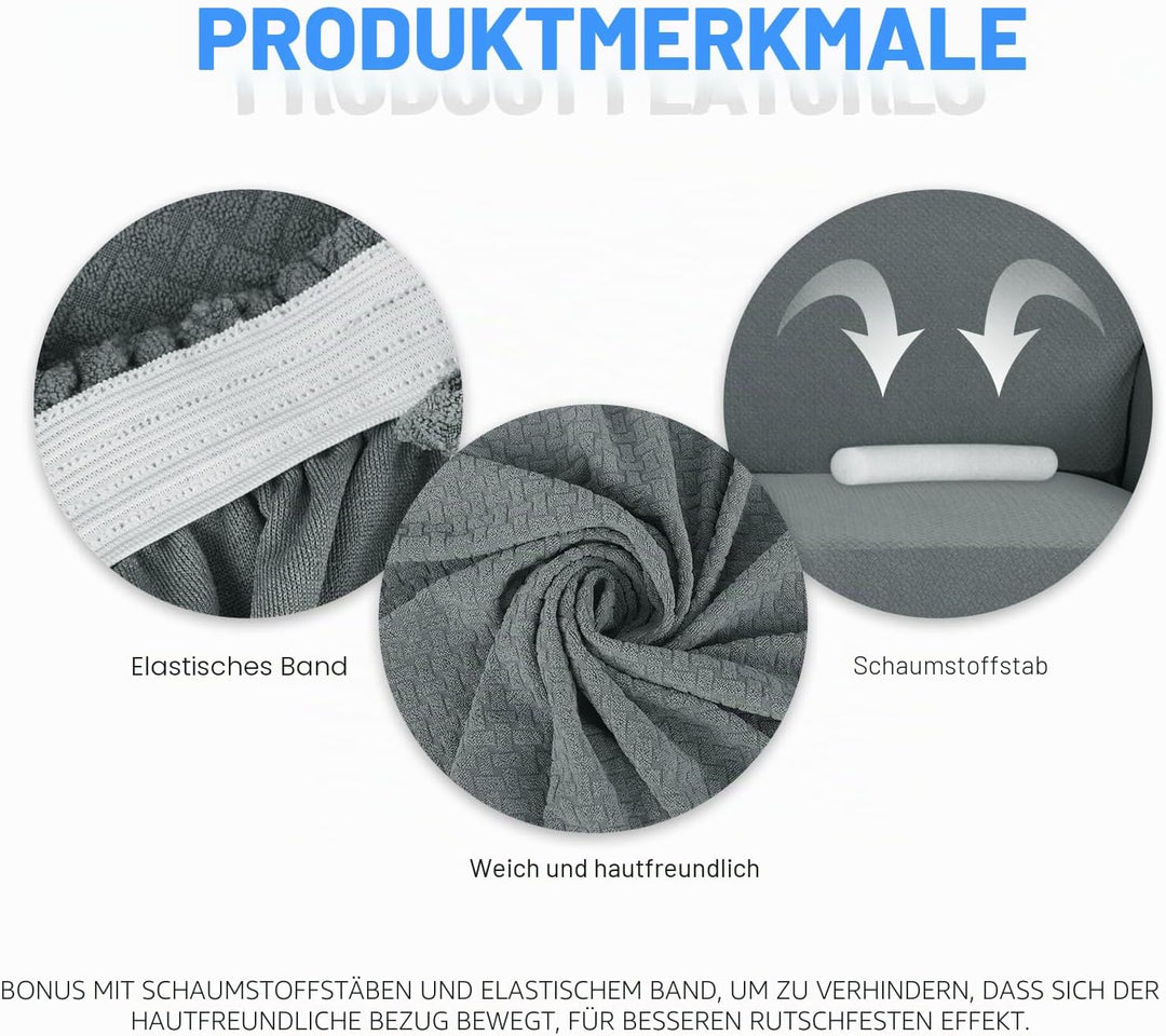 MAXIJIN Creative Jacquard Couchbezüge für 2-Sitzer, Super Stretch rutschfeste Liebessitz Sofabezug f