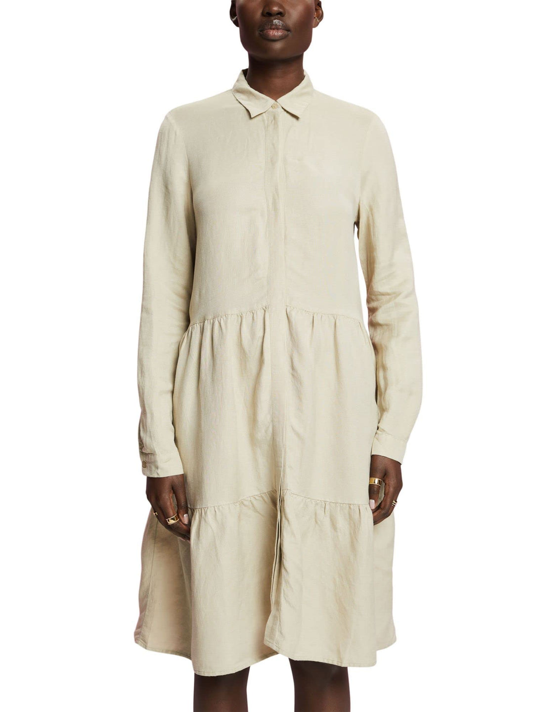 ESPRIT Damen 033ee1e303 Kleid 32 335/Dusty Green, 32 335/Dusty Green