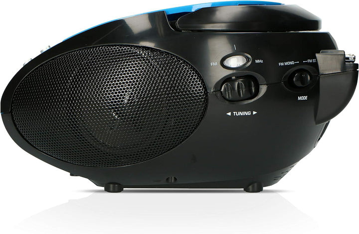 Lenco SCD24 mit Auxiliary - CD-Player für Kinder - CD-Radio - Stereoanlage - Boombox - UKW Radiotune