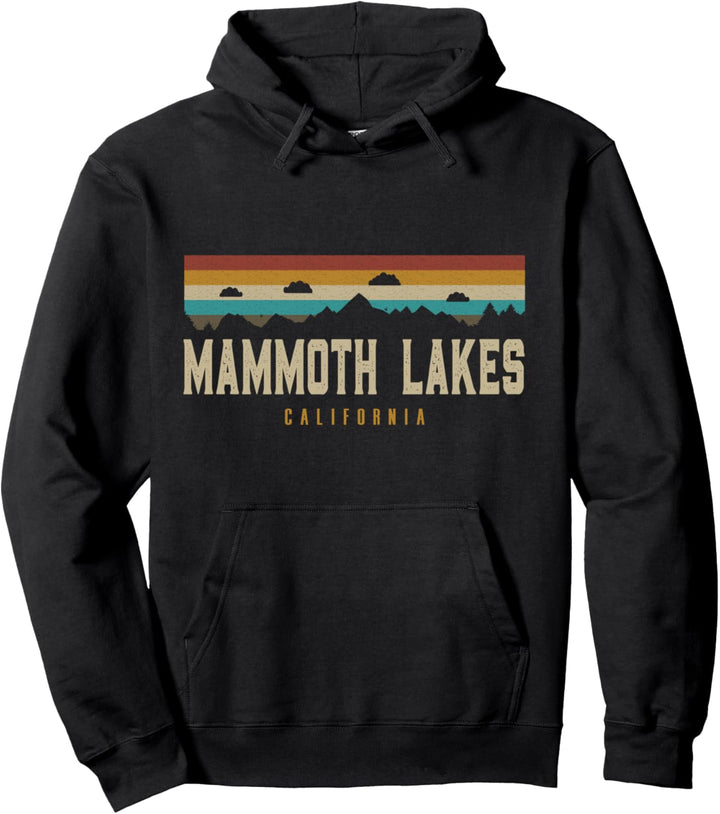 Mammut Seen Vintage Mountains Wandern Kalifornien Retro Pullover Hoodie