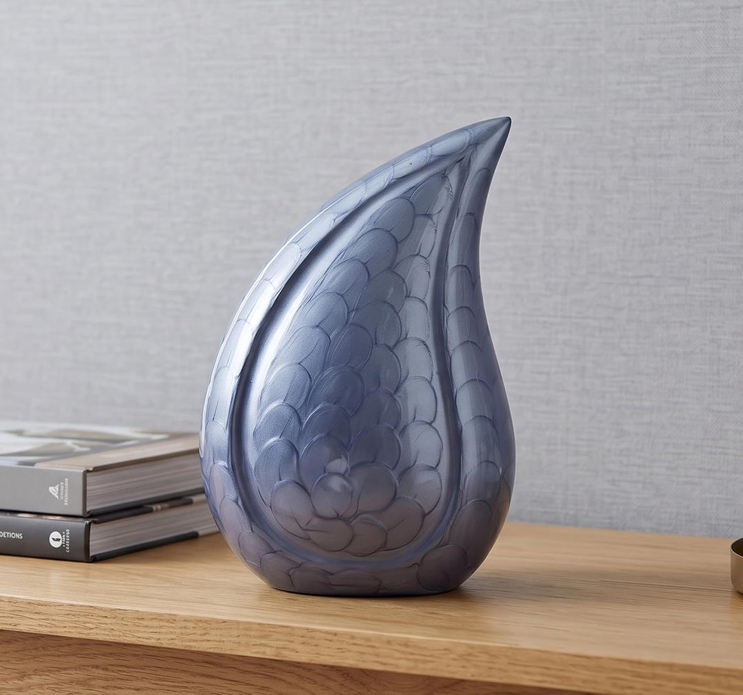 eSplanade Teardrop Urne Memorial Container Jar Pot | Feuerbestattungsurnen | Urnen aus Metall | Best