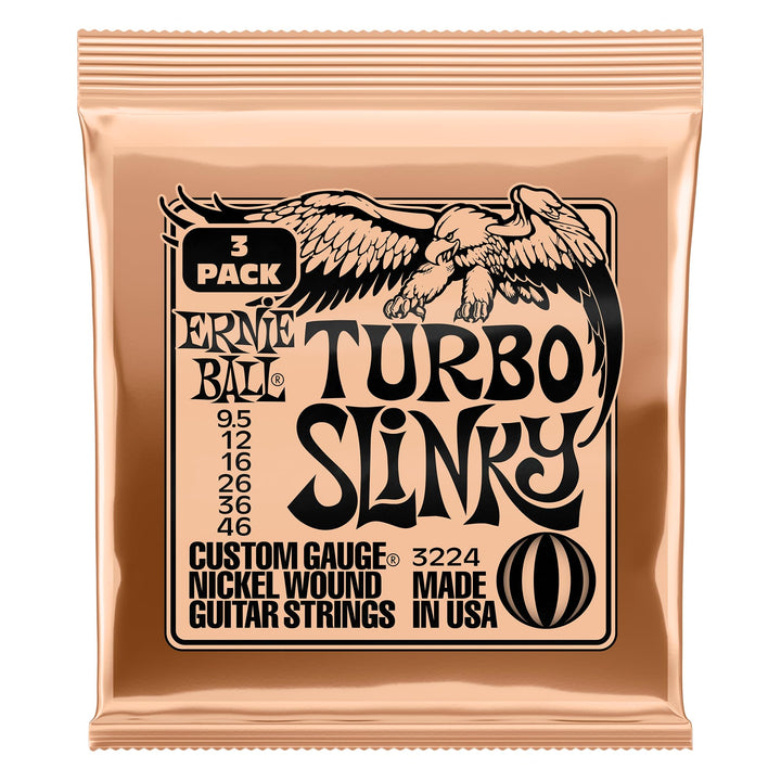 Turbo Slinky Nckl Wnd Elec Gtr Strings 3 Pk 9.5 46 Turbo (9.5-46) 3er-Pack, Turbo (9.5-46) 3er-Pack