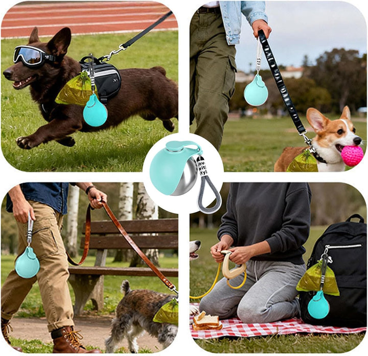 285ml Trinkflasche Hunde für Unterwegs, Auslaufsichere Edelstahl Haustier-Wasserflasche für Unterweg