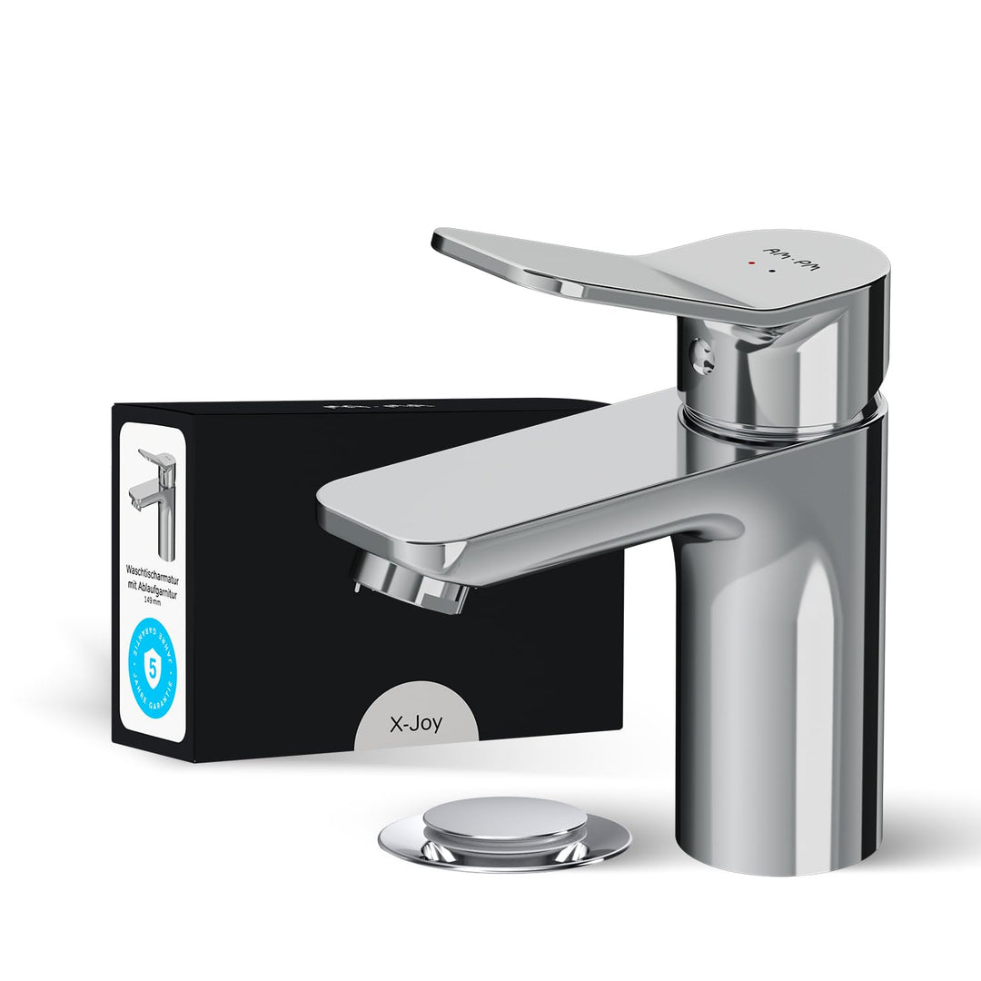 AM.PM Waschtischarmatur mit Einhebelmischer, SoftMotion Keramikkartusche, Neoperl Aerator, kratzfest